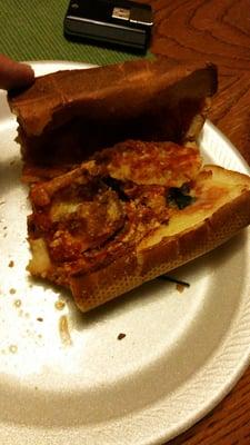 Half a 9" chicken parm. Can you find the chicken?