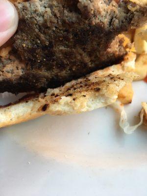 My terrible overcooked burger
