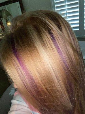 I came back to get my hair fixed after finding out some of my hair was green on the roots near the sides and back of the roots.