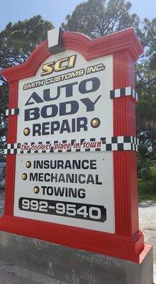 Our sign is on the same side as our shop remember gate 1