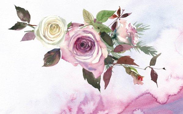 Frosty Rose 2017 wedding invitation design