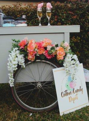 Cotton candy sample decoration at an event