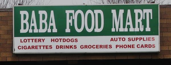 Baba Food Mart Sign