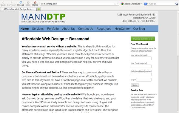 MannDTP Site Screenshot