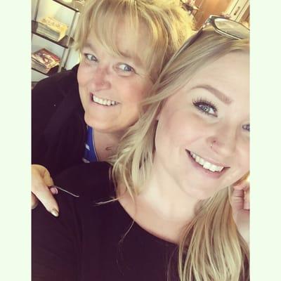 Mother daughter nose piercings!