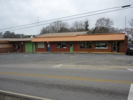 The outside of the store.