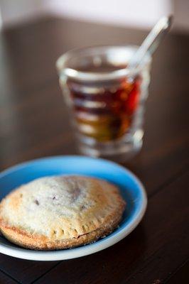 Locally made hand pies. We also have a rotating selection of loose leaf teas.