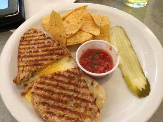 Grilled three cheese panini