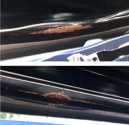 Inside sunroof trim, 2015 Honda Civic- don't touch it's through the metal!