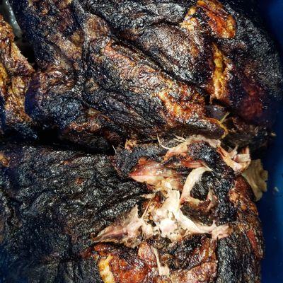 Smoked Pork resting before being pulled.
