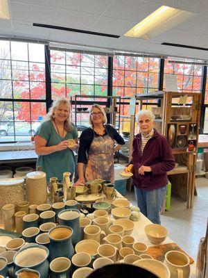 LAC Studios Ceramic Artists Lore Potoker, Laura Fall and Helen Hensgen
