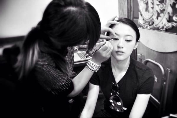 Working on a film production