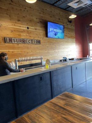 Bar area. High-top tables available