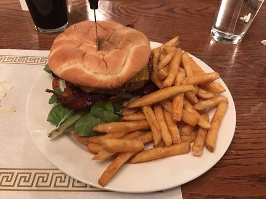 Fries and BLT burger.