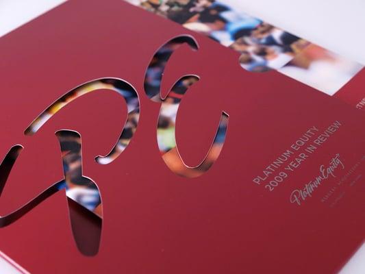 Die-cut brochure printed via Pinnacle.
