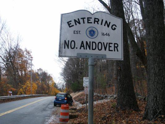 Entering North Andover from Boxford.