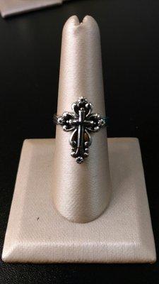0.925 Sterling Silver Cross Ring Priced at $19 plus state sales tax. Available in all sizes.