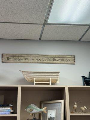 Office artwork is all sea themed