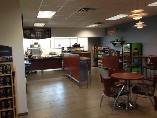 Before the lunch crowd descends.