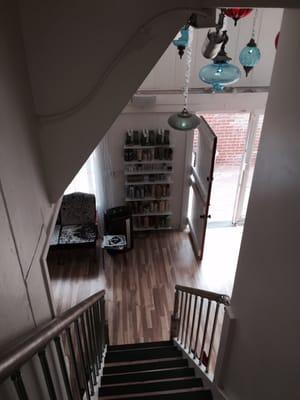 I'm located Upstairs inside V Salon, next to Selanne Steak House, across from Surf and Sand Resort. Parking behind Salon.