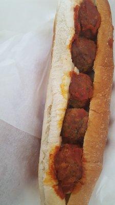 Delicious meatball sub. $4 on Fridays!!