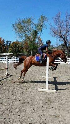 Our trainer and one of the lesson horses.