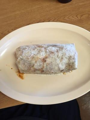 Huge chorizo breakfast burrito.
