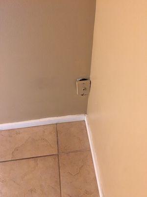 Damage to a wall outlet