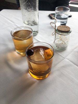 Old Fashioned and Peaches in a Barrel