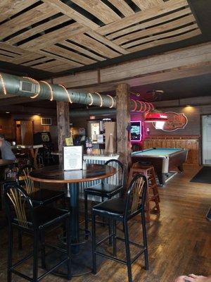 There's a pool table and it's free on Sunday's!