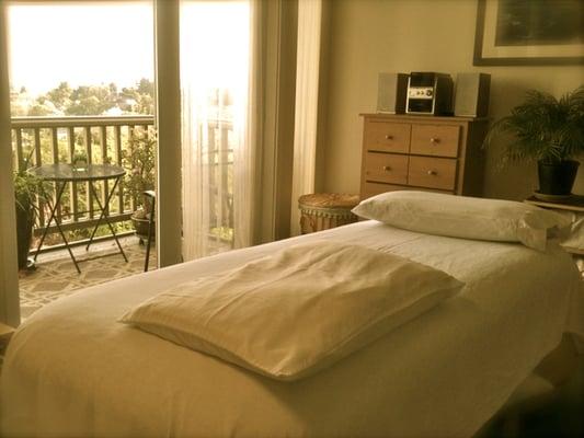 the treatment room with a view.