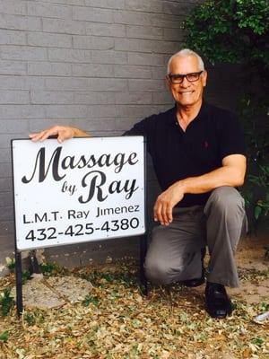 This is Ray Jimenez. He is the Best Massage Therapist that I have ever known! Schedule appointments with him by phone or text.