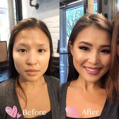 Beautiful makeup transformation on this sweet client.