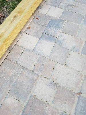 How the majority of our pool deck looks after Liquid Protek botched the job, which sand either overflowing or completely washed out