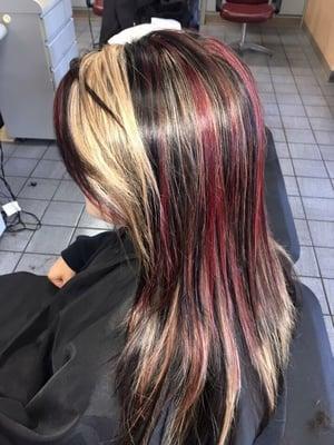 Sample of my work ;) so come see me (Natalia) if your looking for amazing Cut an Color. 30% off color every Thursday !!!