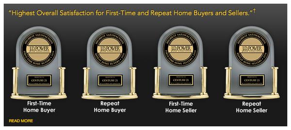 CENTURY 21 has been ranked highest in overall customer satisfaction by the J.D. Power 2014 Home Buyer/Seller.