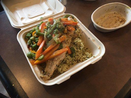 Grilled Snapper with Okra