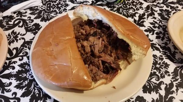 Chopped beef sandwich
