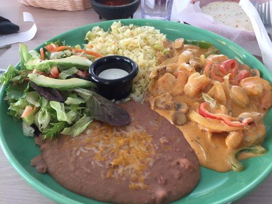 Shrimp With Cream Fajitas