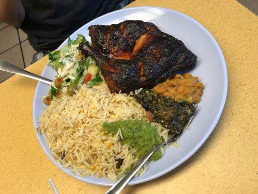 #1 chicken with rice. Huge portions!