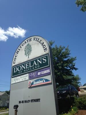 Cochituate Village of Wayland -- 25-35 Main Street / Junction @ Routes 27 & 30, Wayland Sign