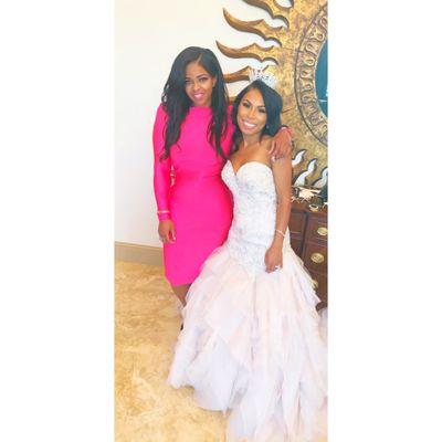 I'm in pink (Eddie's responsible for this glam)