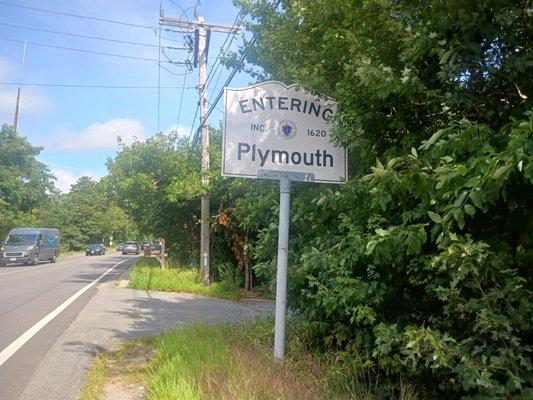 Entering Plymouth from Bourne.