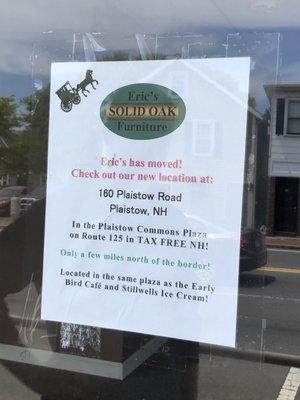 They've moved to New Hampshire