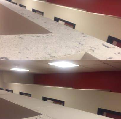 Before and after results of hi dusting for one our clients. Schedule your cleaning from your mobile device now at (www.cleankingsokc.com)