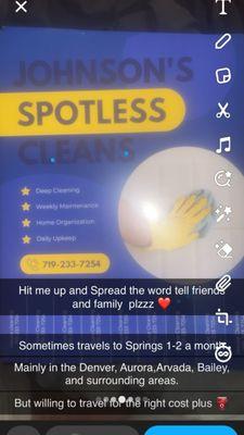 Johnson’s Spotless Cleans