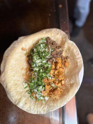 Burrito de pollo con asada