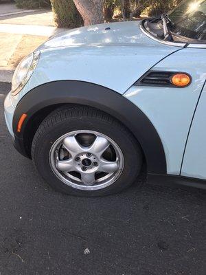 My brand new tire completely flat 4 days later!