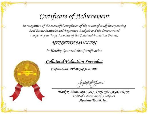 CVR Certified Specialist