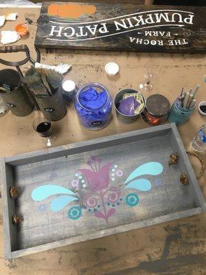 Modern Floral Kitchen Tray